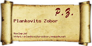 Plankovits Zobor névjegykártya